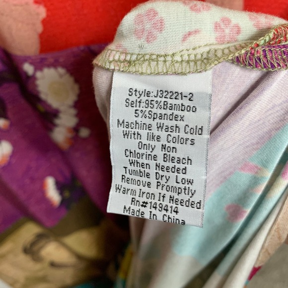 NWT Johnny Was Dress Tokyo High Slit Knit Midi Dress Sz Large - Picture 8 of 8